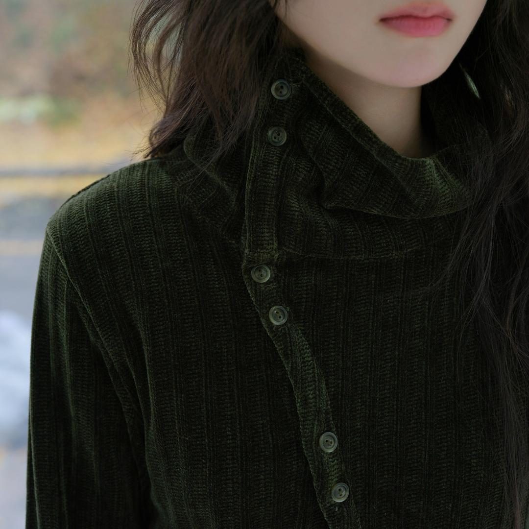 틸데서울 *추천* 햄튼 벨로아 하이넥 가디건 2color