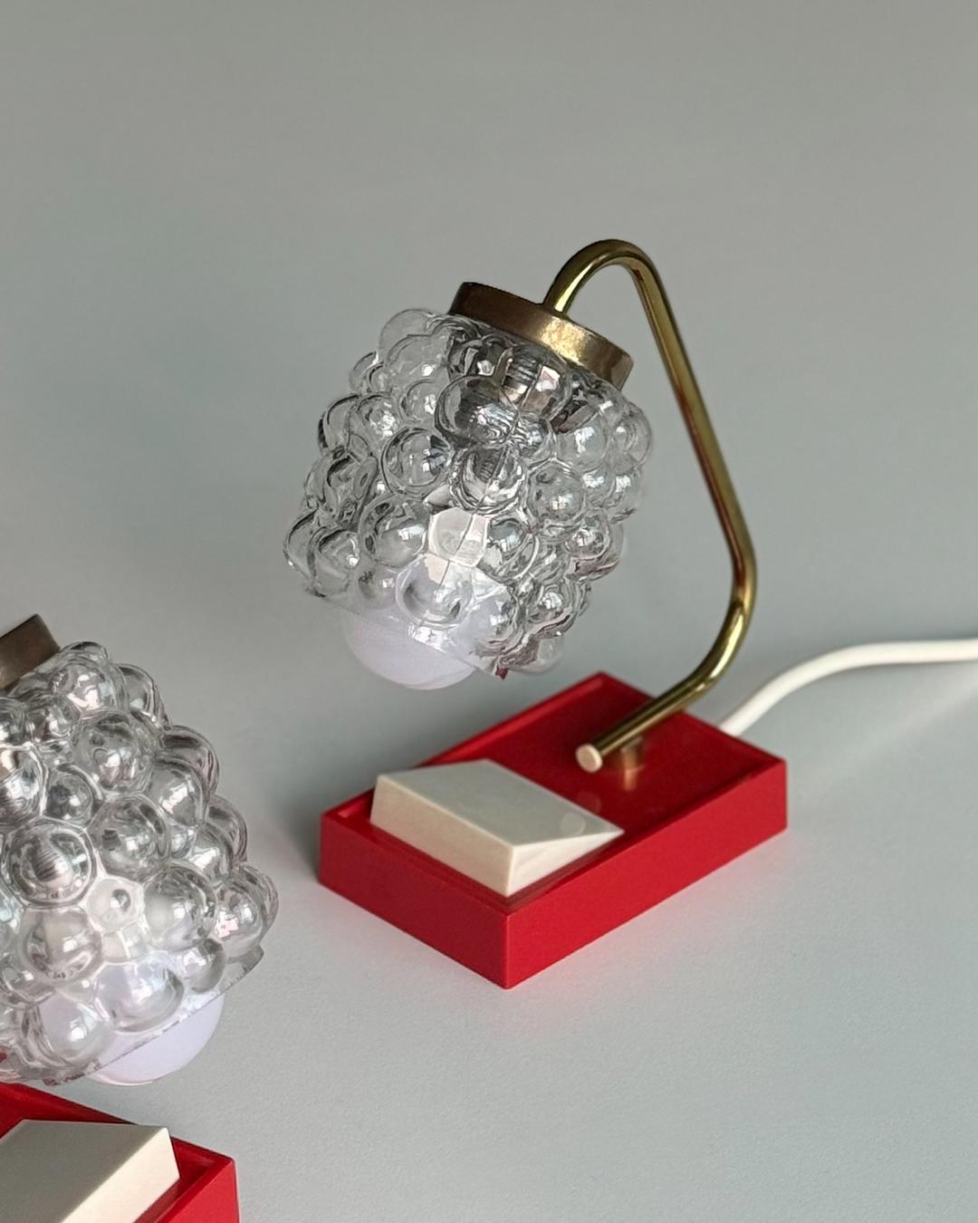 70s RICHARD ESSIG Bubble Glass Table Lamp