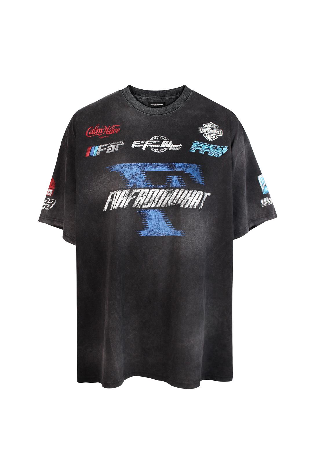 FAR WASHED SPONSOR LOGO T-SHIRTS_BLACK