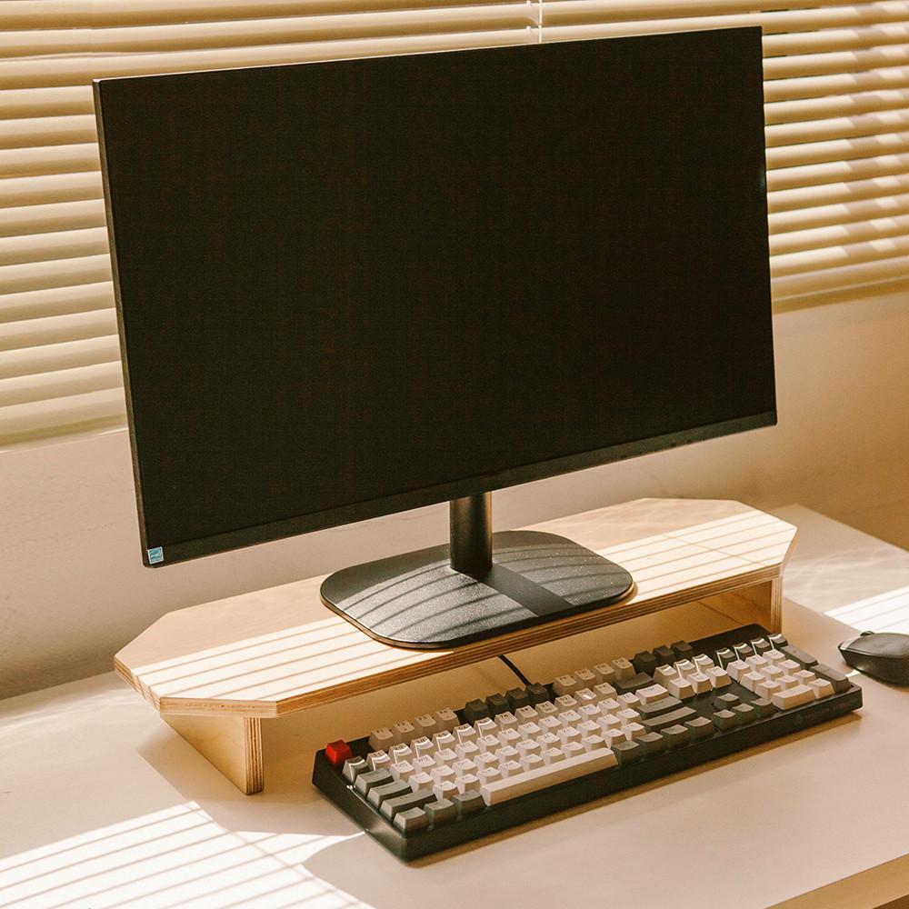 오니프 팔각 우드 모니터 받침대 630폭 1단