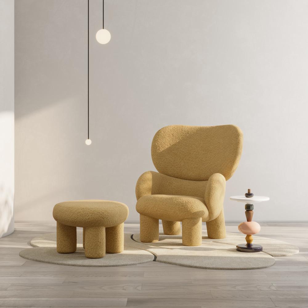 알로소 엘머 파파 1인용 소파 암체어 [부클레 패브릭]