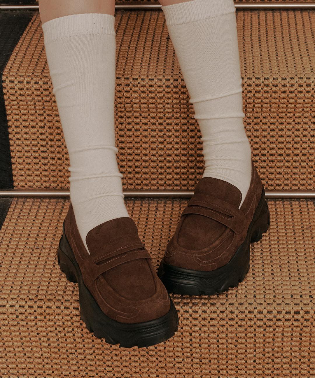 엘리자베스스튜어트 [단독] 스웨이드 플랫폼 로퍼 스니커즈 EBAL157505