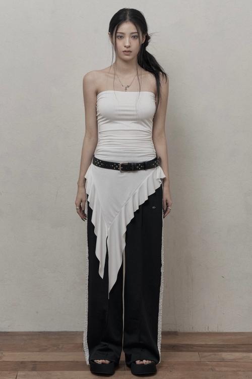 Ruffled Layered Top (ivory)