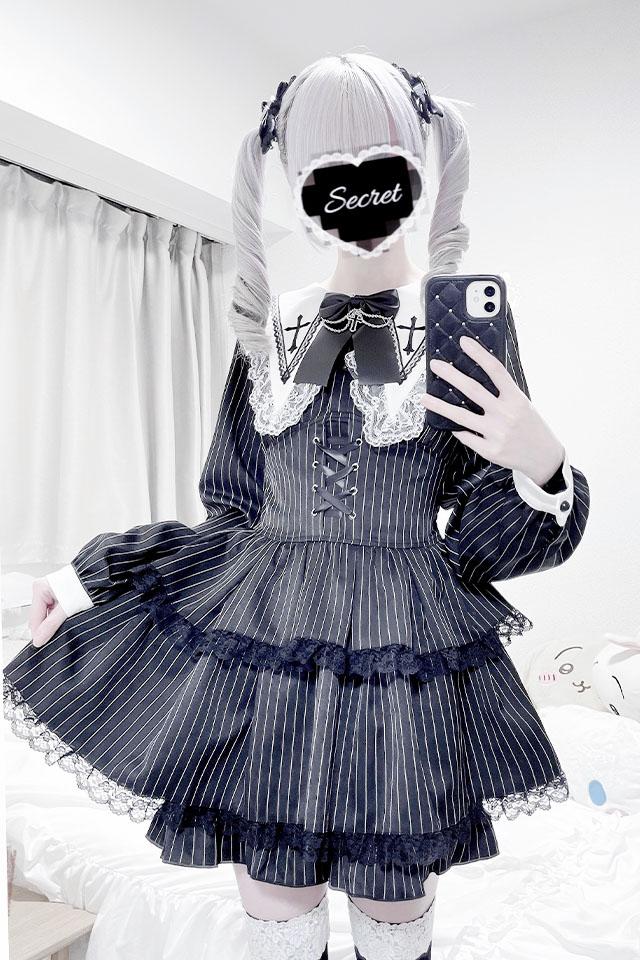 【MA*RS】【２点SET】クロス刺繍３段フリルセットアップ - BLK/ホワイト size-F-Ma*rs WebStore by LiLimPark