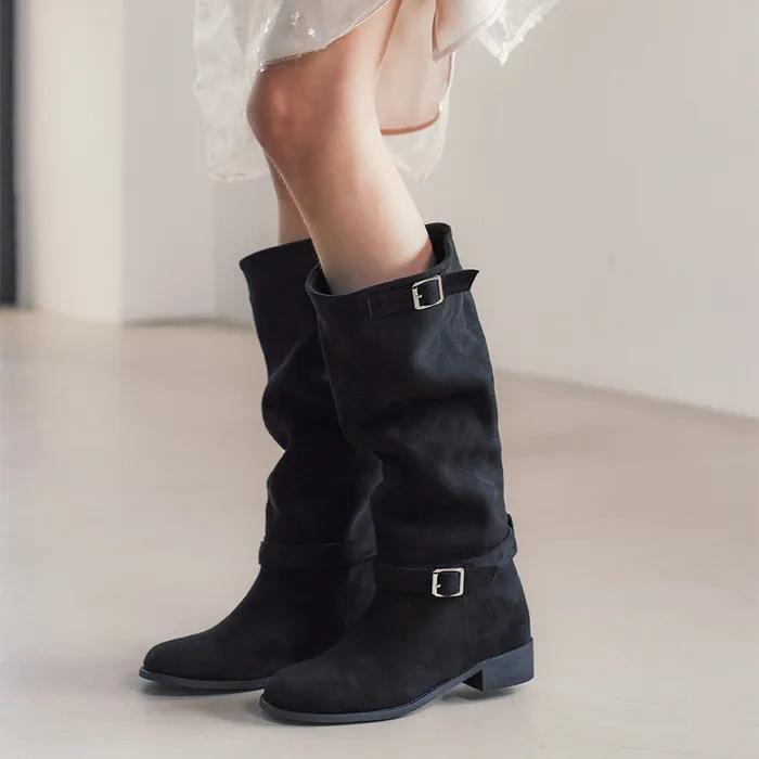 (바로배송/인플루언서 착용) Midnight 미드나잇 폴더블 스트랩 부츠 (MULTY-WAY)_To 260mm