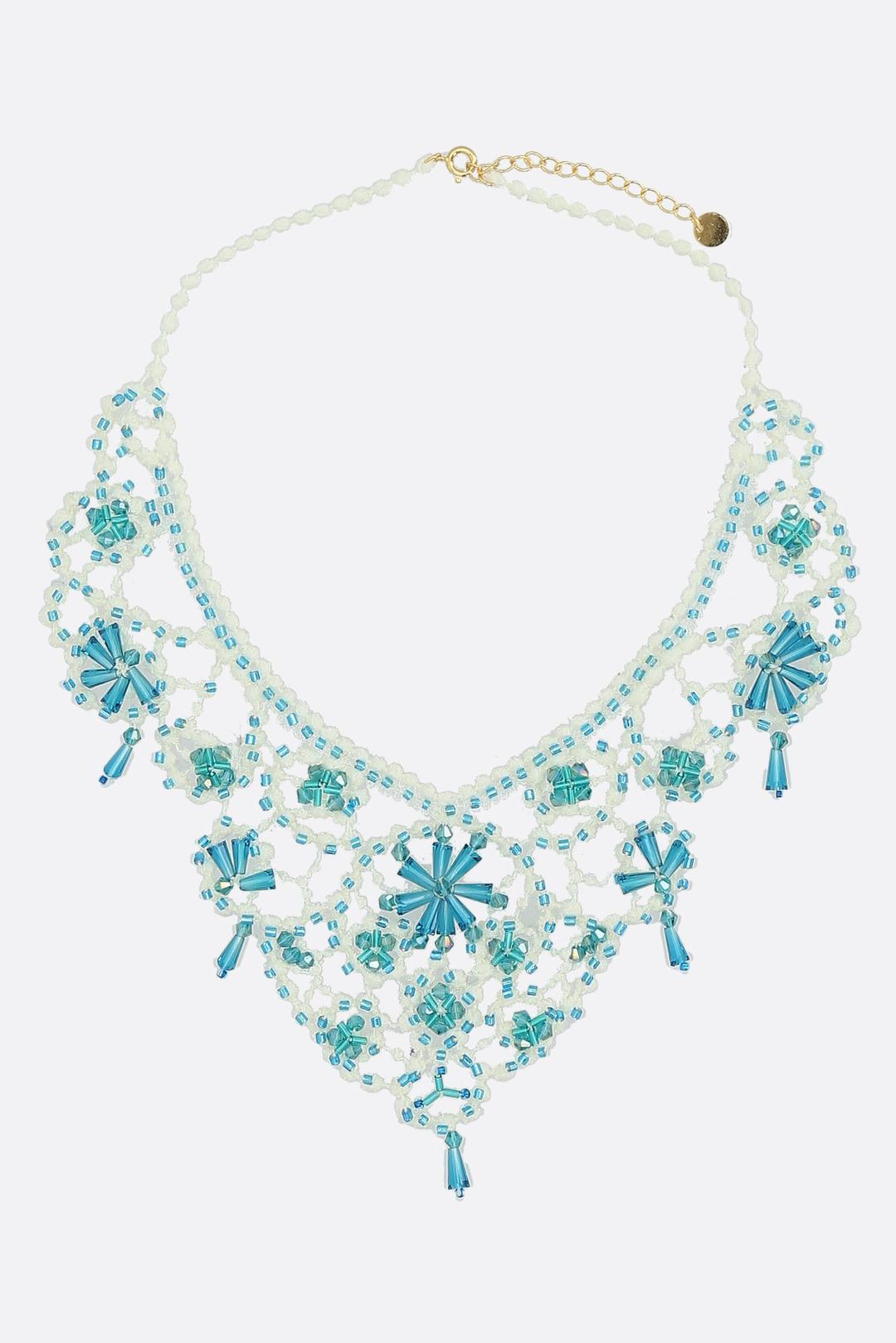 crochet necklace with beads - UNI