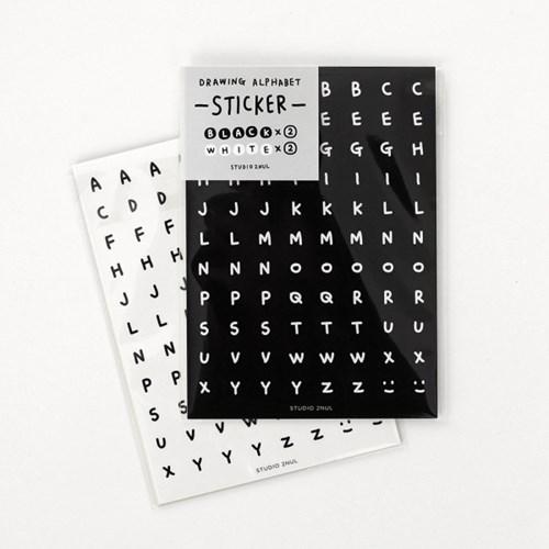 드로잉 알파벳 스티커