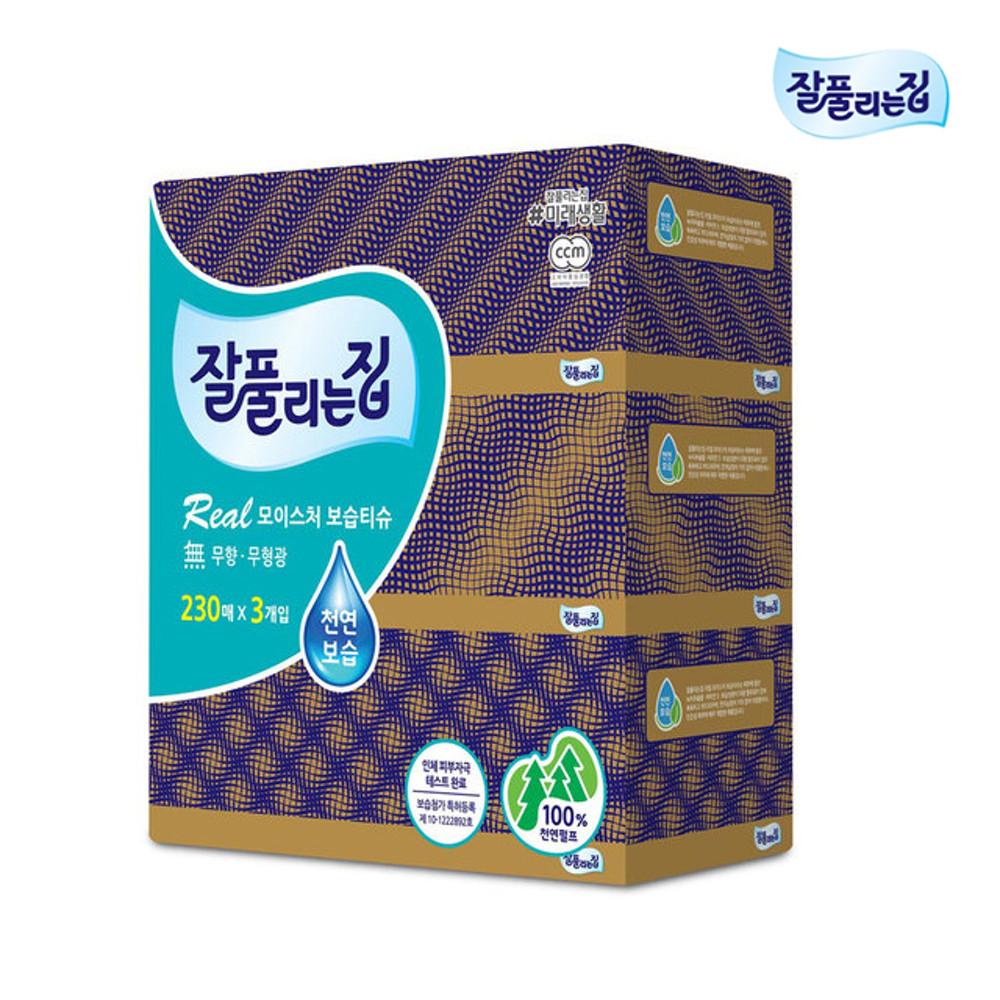 보습  로션티슈 각티슈 1팩 (230매  3개)