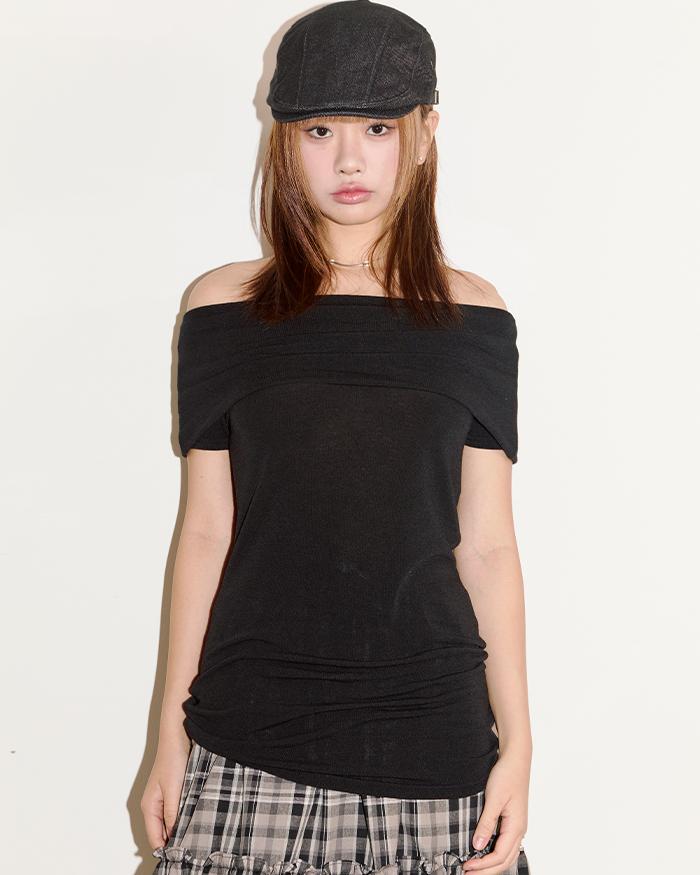 럭스 오프 숄더 티셔츠