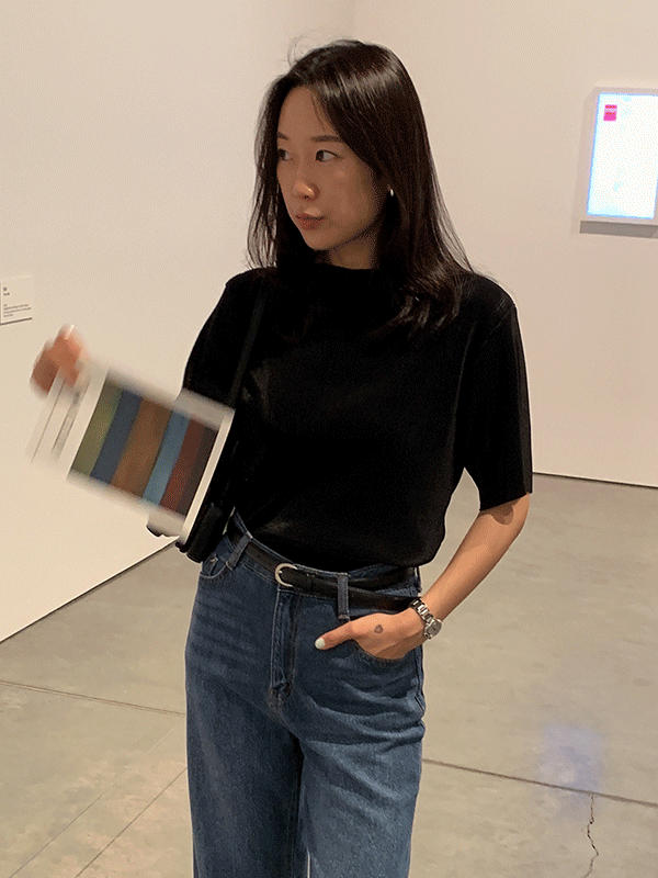 플리츠 모크넥 블라우스[size:44~66반]