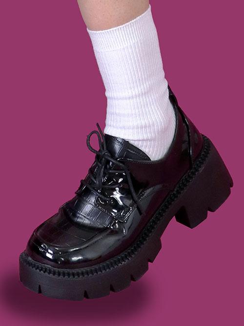 today enamel low loafer