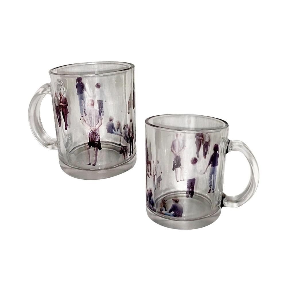 Our backs glass mug cup