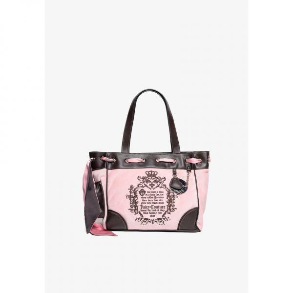 쥬시꾸뛰르 핑크 더블 핸들 토트백