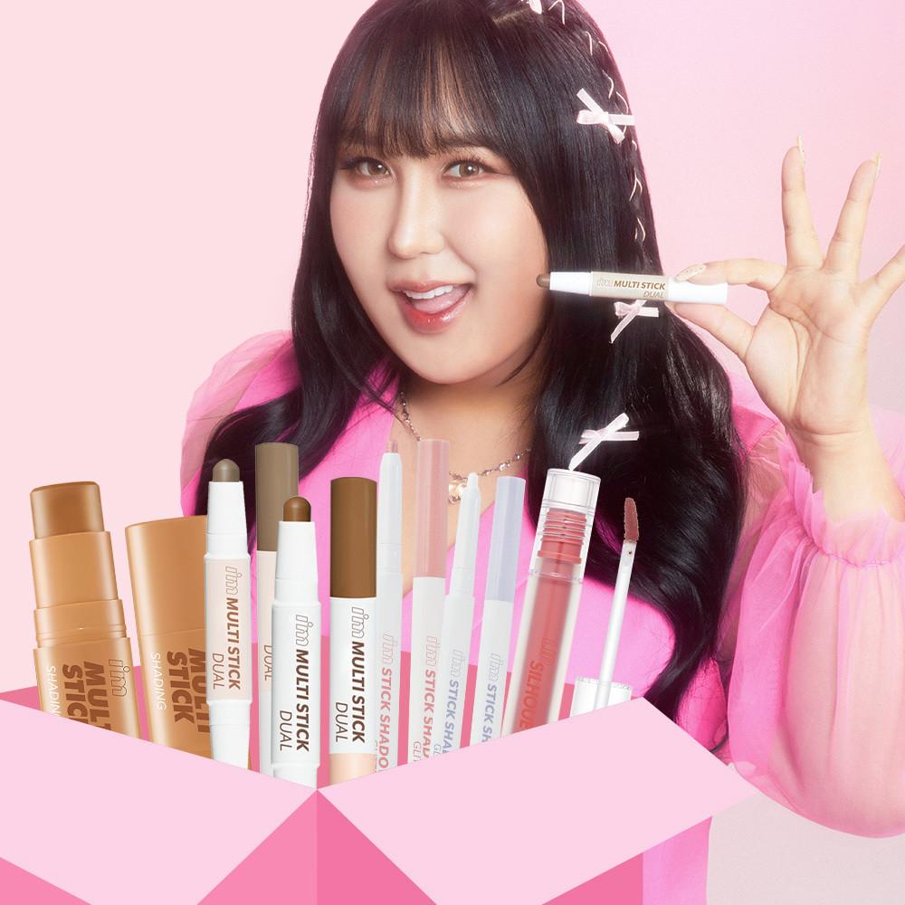 [풍자박스] 아임미미 메이크업 4종 웜톤&쿨톤 기획세트(쉐딩+하이라이터+아이섀도) + 틴트증정