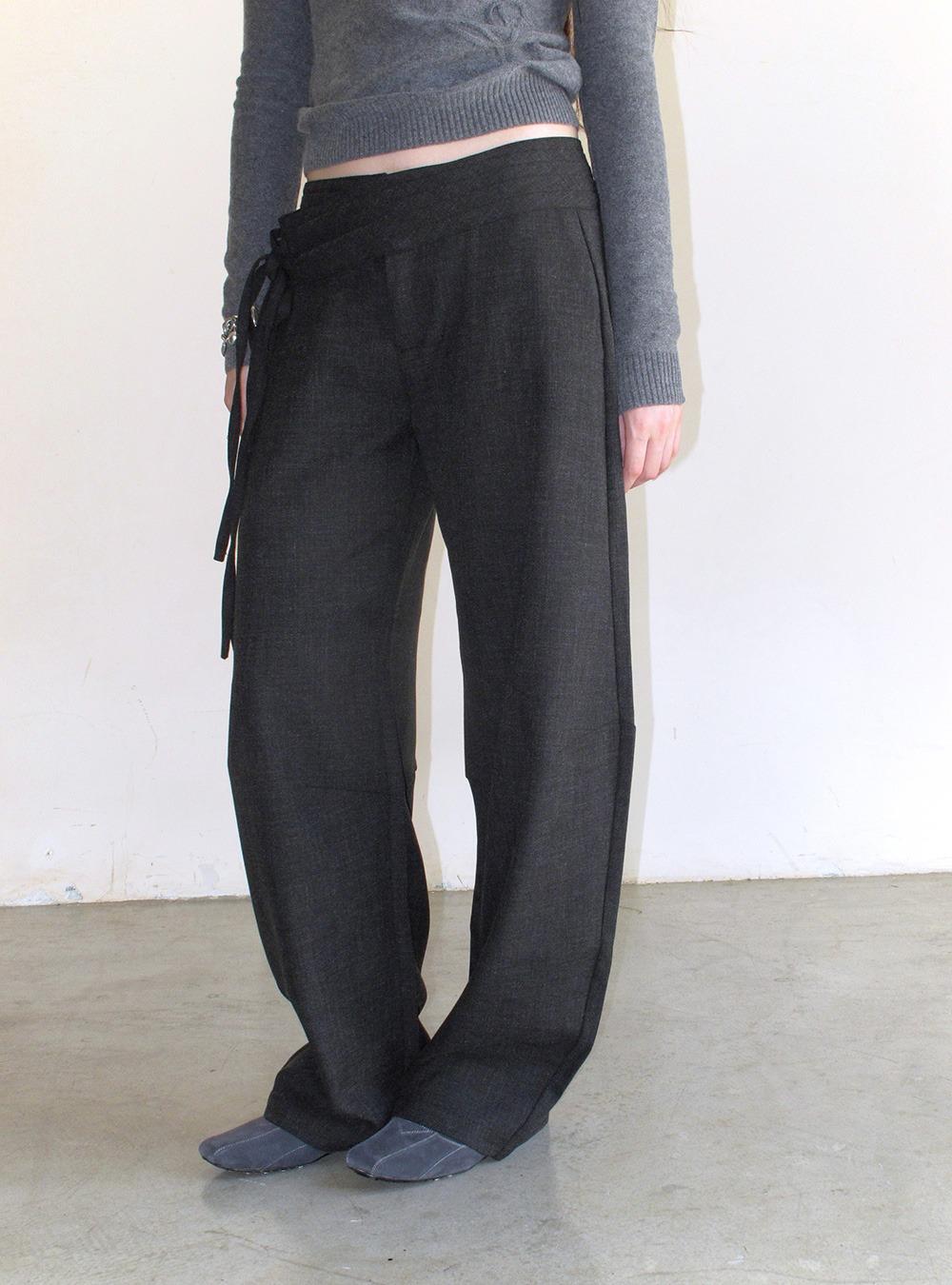 Cross Waistband Casual Pants