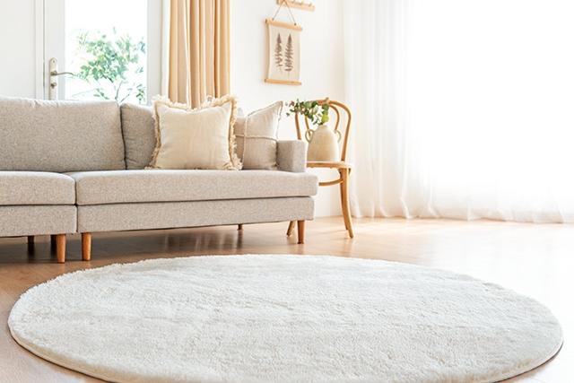 [주말추가10%] 샤기에코퍼 클라우드 27mm 워셔블 러그 카페트 원형 3size