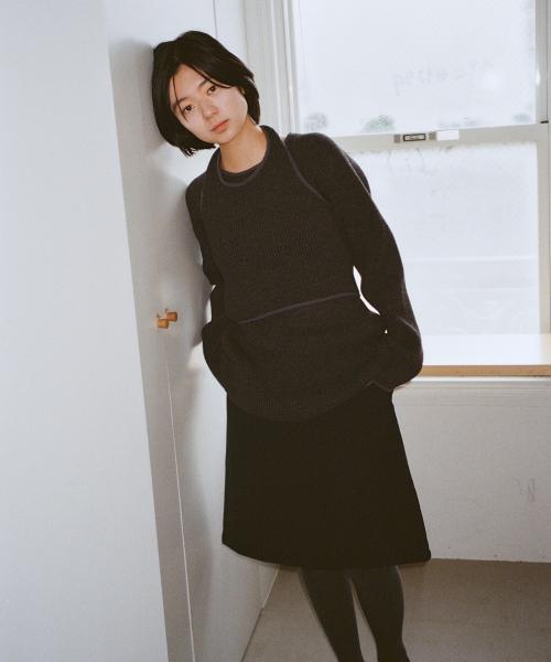울 레이어드 탑 다크 문