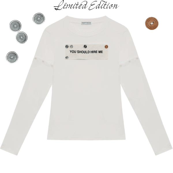 [LIMITED] "HIRE ME" CONVERTIBLE  LONG SLEEVE (CURATED BUTTONS)