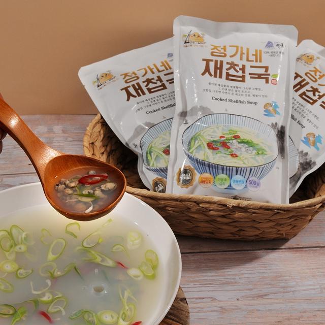 하동 정가네재첩국 바지락국 500g 6팩 국내산100% [원산지:국산(경상남도 하동군)]