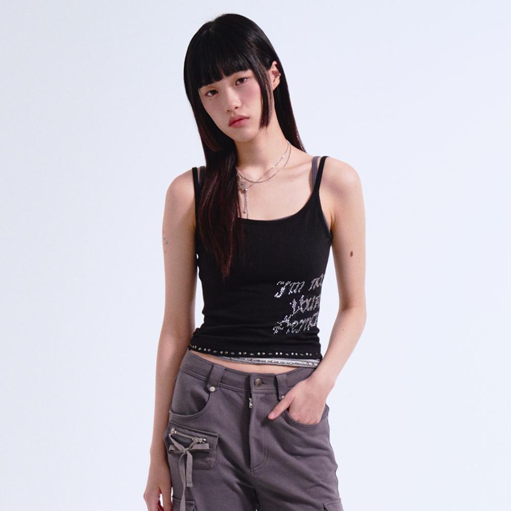 HOTFIX SLIM BASIC SLEEVE LESS BLACK