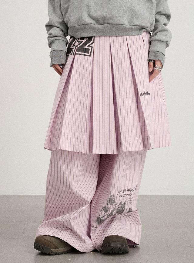 Digital Punk Pleated Skirt (2color)