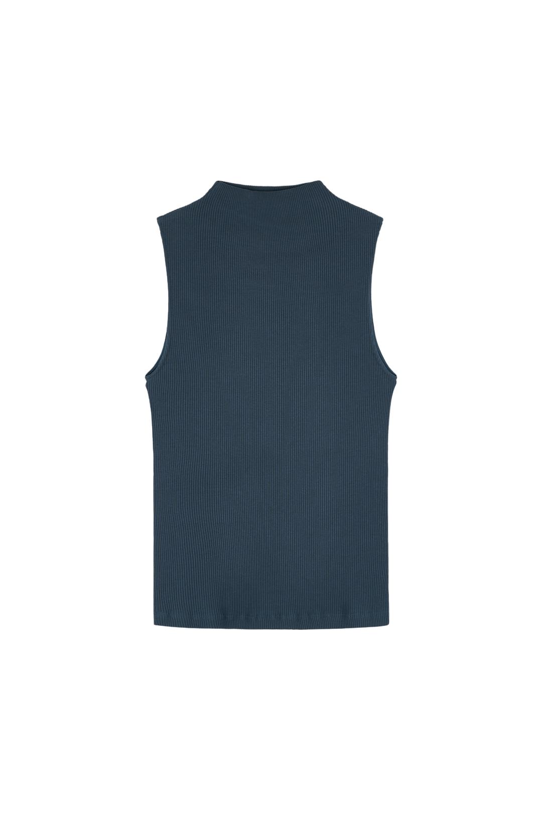 GOLGI HALF NECK  SLEEVELESS  (BLUE)