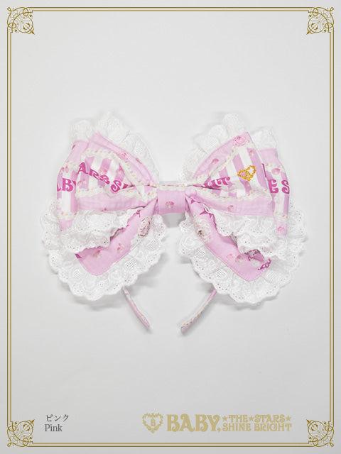 Sweetheart Parfaiteria head bow - ピンク Pink