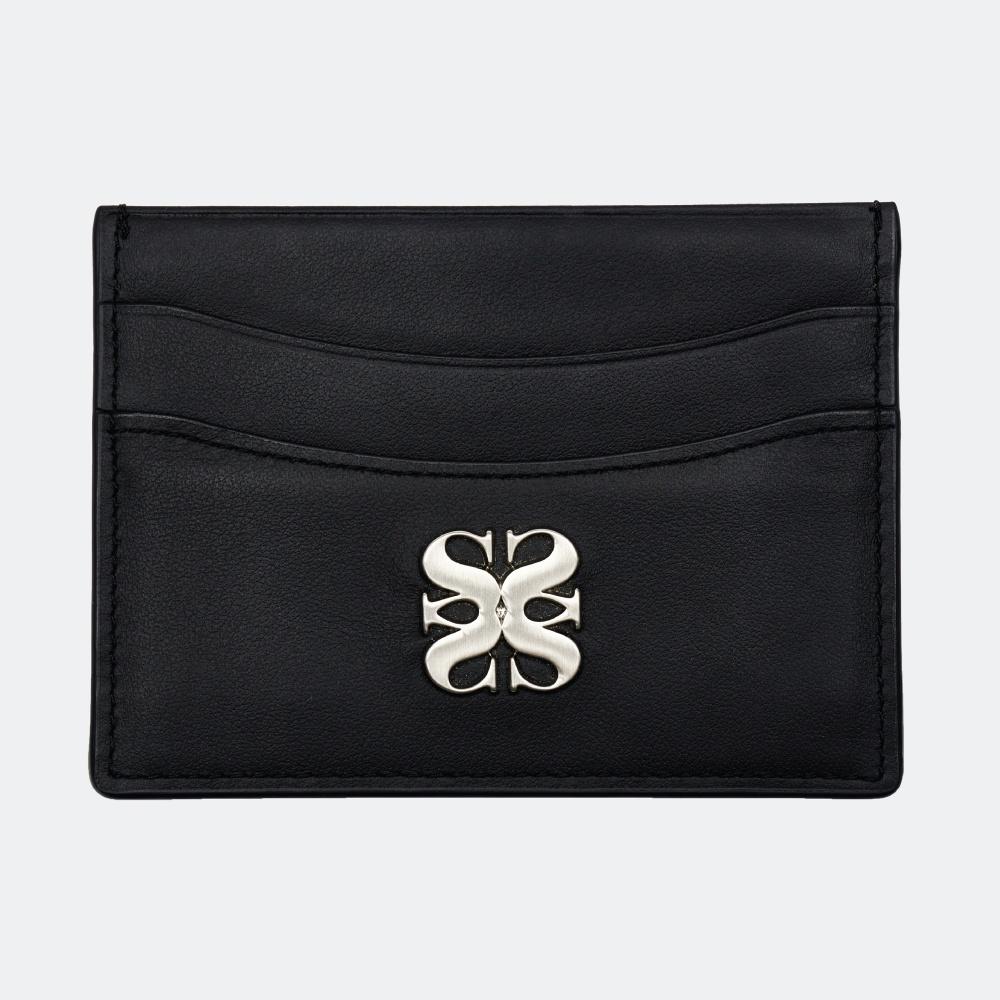 리가 레더 카드 홀더 클래식 블랙