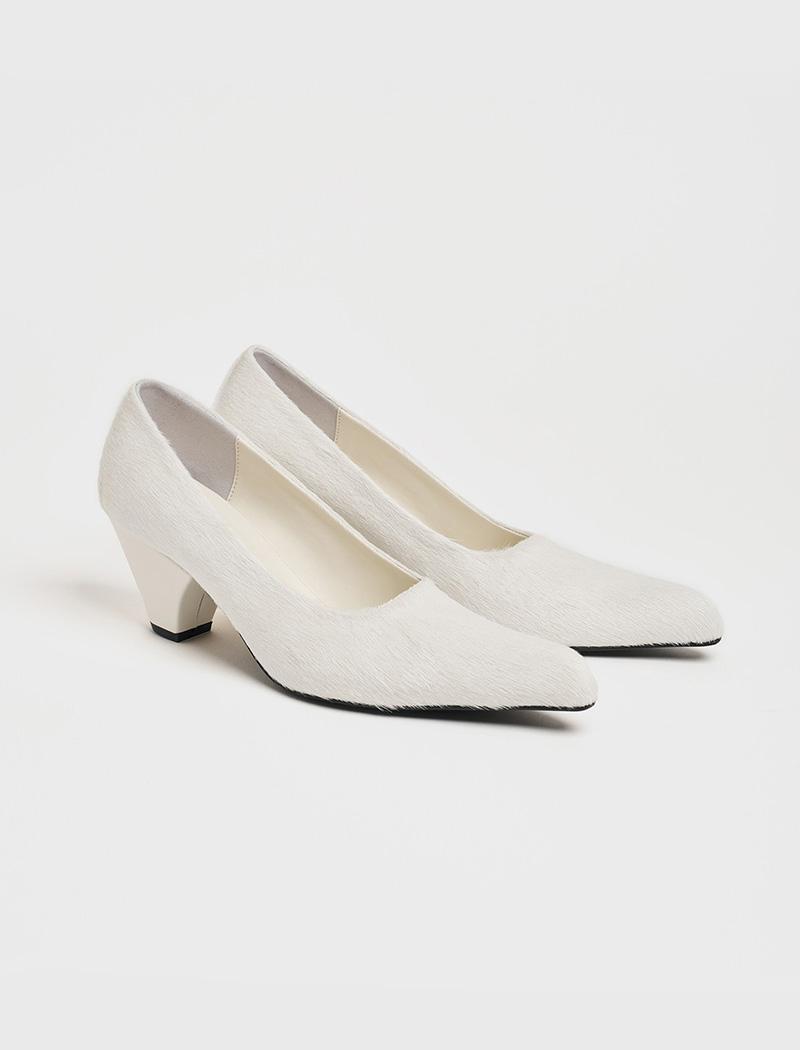 BELEN classic pumps_ecru pony hair