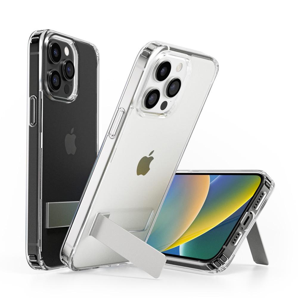 주파집 아이폰14프로맥스 스탠드 클리어 케이스
