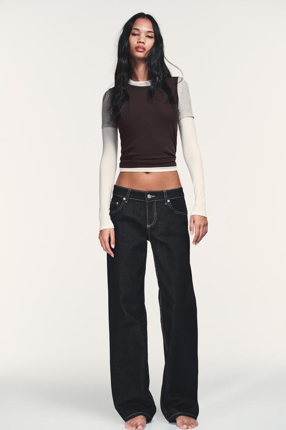 TRF LOW-RISE WIDE-LEG JEANS