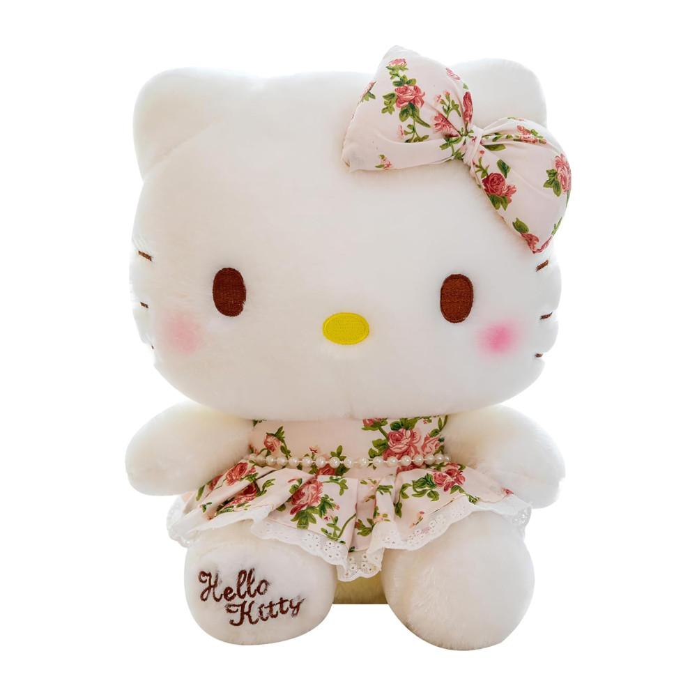 헬로키티 꽃무늬 스커트 봉제인형 32cm