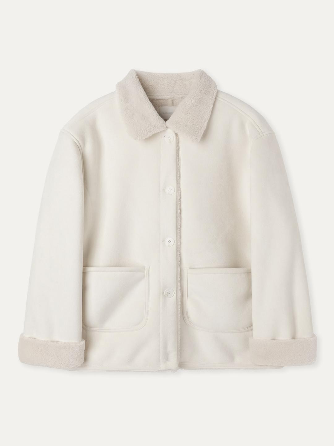 Fake Suede Half Mustang_Ivory