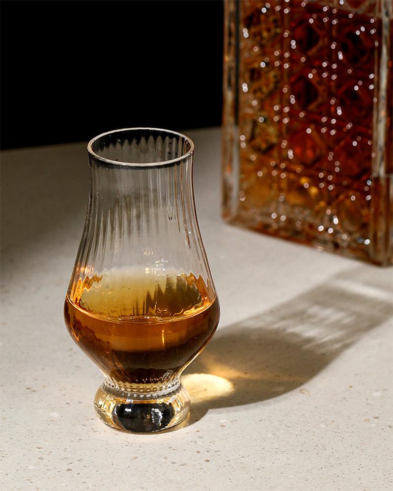 테이스팅 노징글라스 싱글몰트 플리츠 위스키잔 고블렛 115ml (CRC0065)