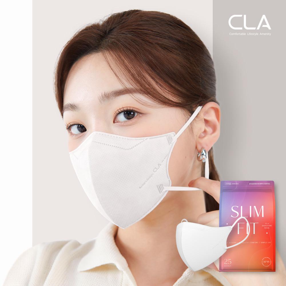 CLA 클라 라이트 KF94 슬림핏 새부리형 컬러 마스크 중형 50매+50매