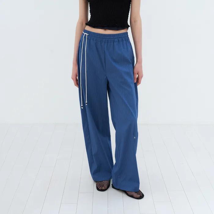 Gentle wind banding pants (blue)