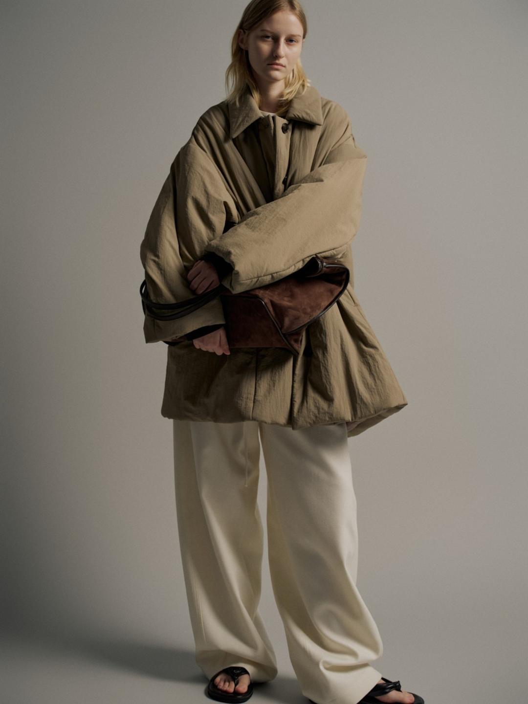 [2차 12/31 예약배송] 패디드 하프 코트_mocha