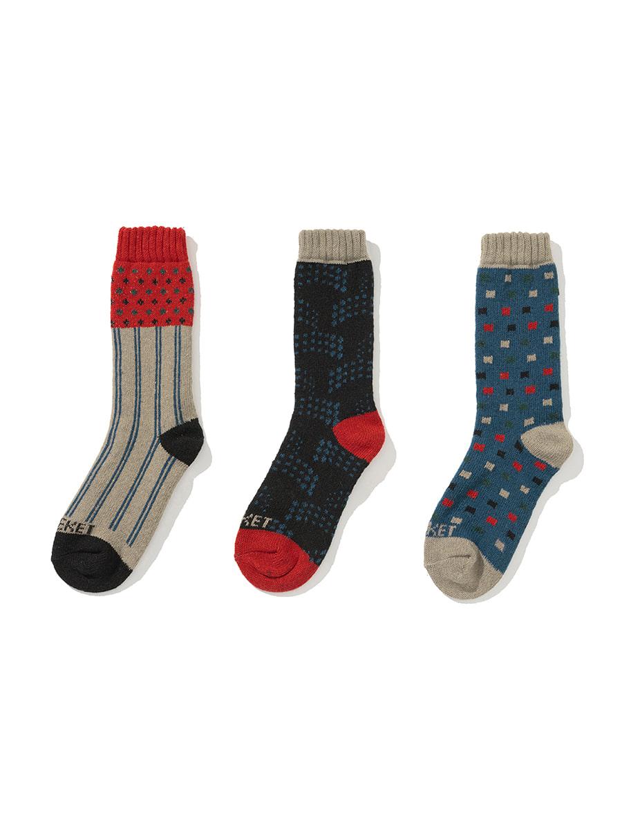 Rhythmic Pattern Socks Blue