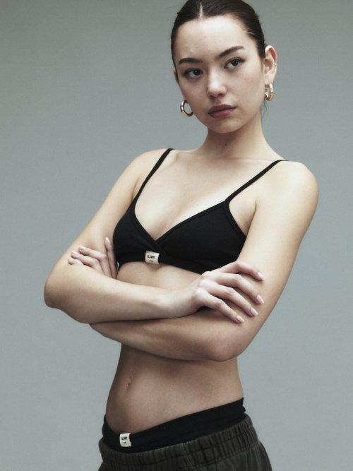 G CLASSIC RIB BRALETTE (BLACK)