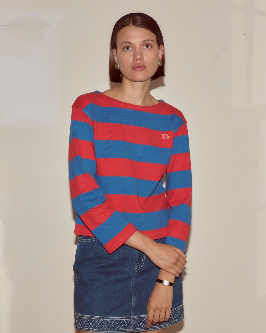 Clubhouse Long Sleeve - XS / Red/Blue