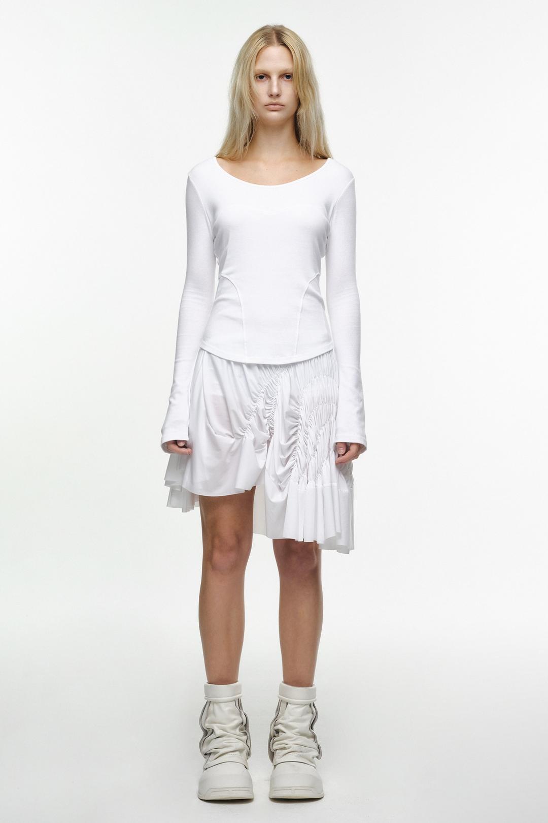 UNBALANCE MIX DRESS IVORY