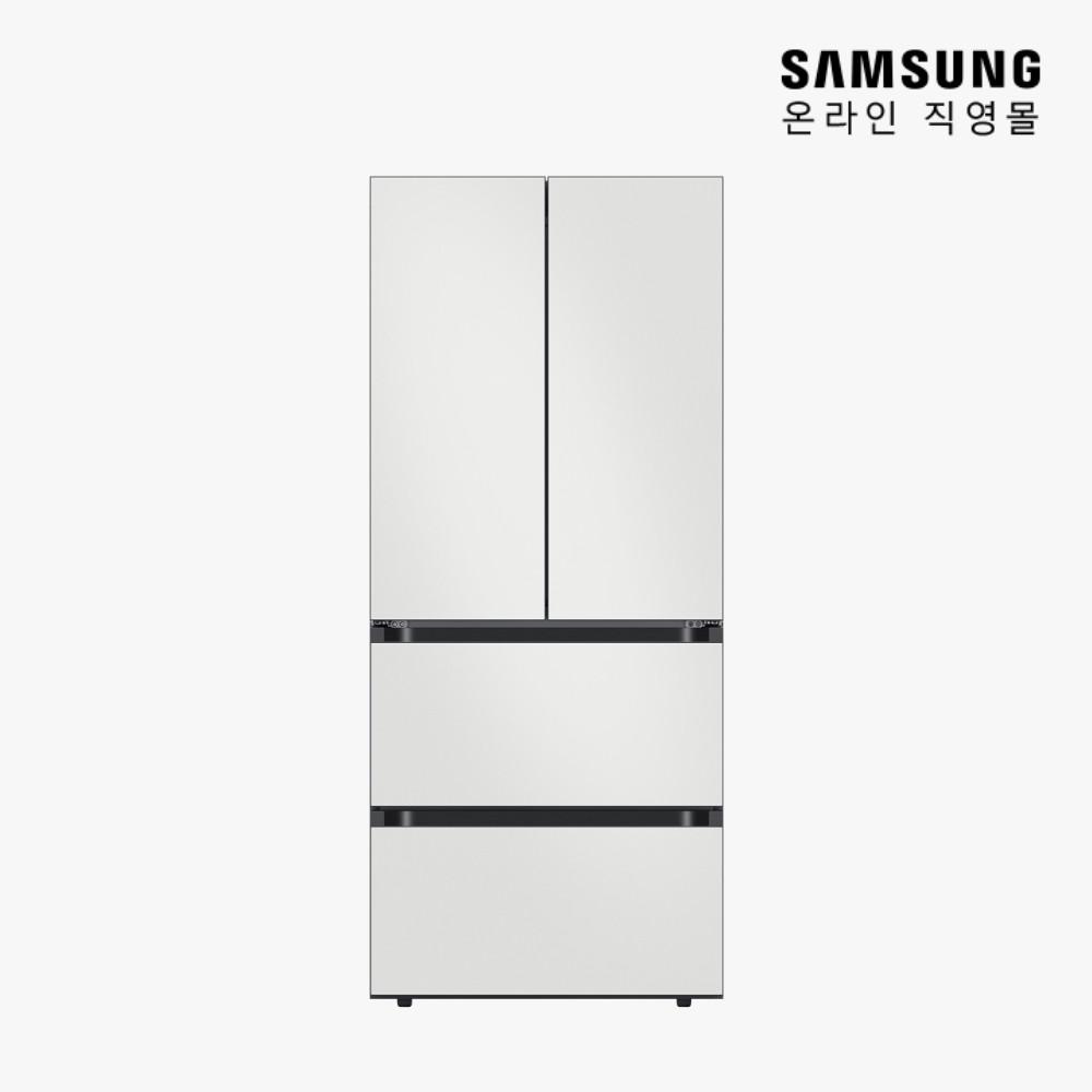 삼성전자 BESPOKE 김치플러스 4도어 키친핏 420 L [코타화이트 패널] RQ42A94G2AP01