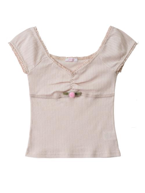 퓨어 로즈 코튼 탑 (애프리콧)