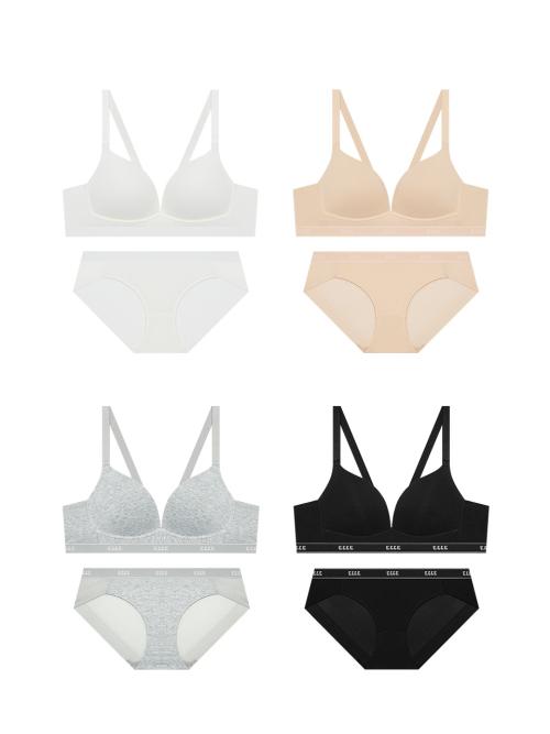 데일리 코튼 컴포트핏 노와이어 브라 팬티 세트
