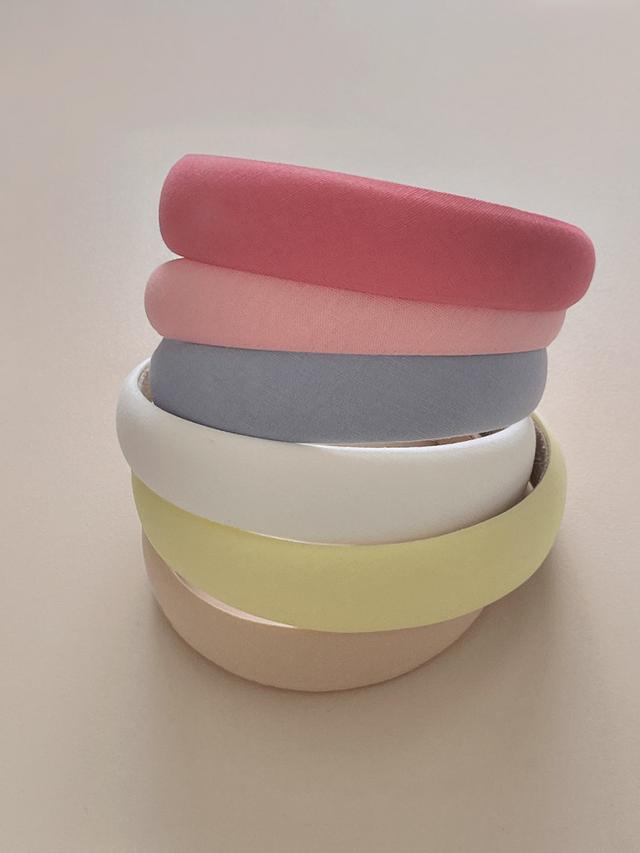 린넨 파스텔 하이틴 포인트 헤어밴드 머리띠 (6 color)