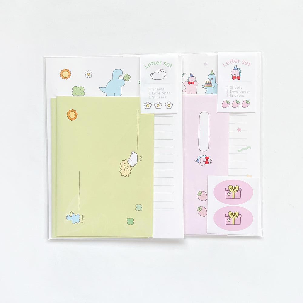 [룸룸] 공룡 편지지 세트 2종