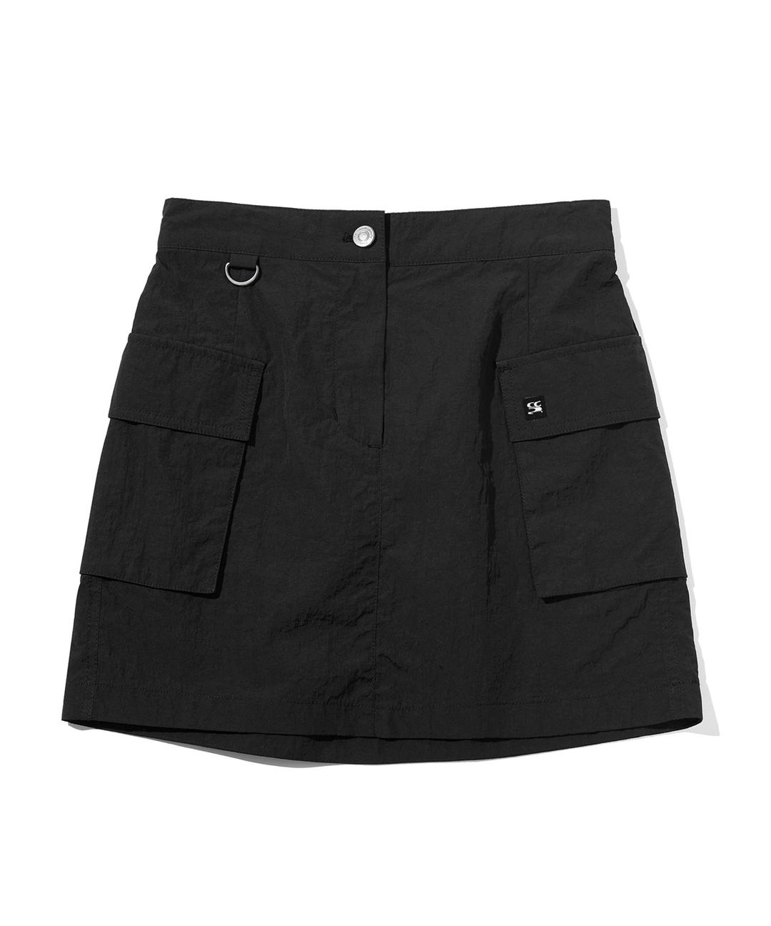 (우먼) COOL 카고 미니 스커트_블랙