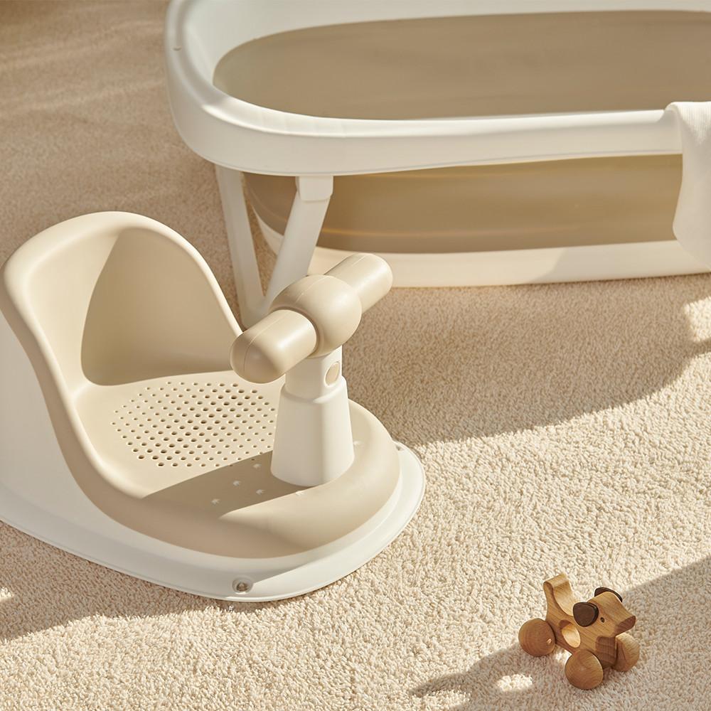 리틀클라우드 아기 신생아 접이식 욕조 + 목욕 의자 2종세트 싱크대 목욕통