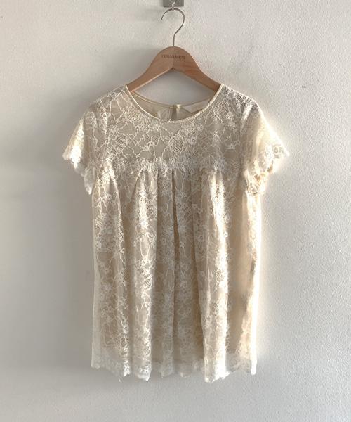 (Vintage)Lace Embroidery Ruffle Blouse Top