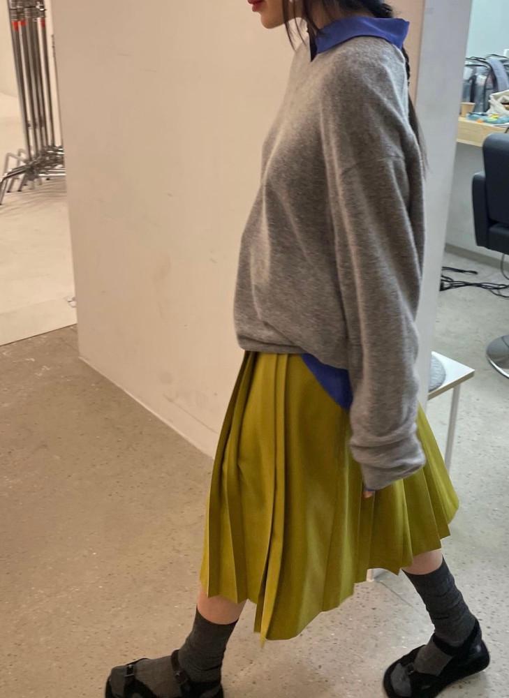 드엘샵 런던 주름스커트 3color